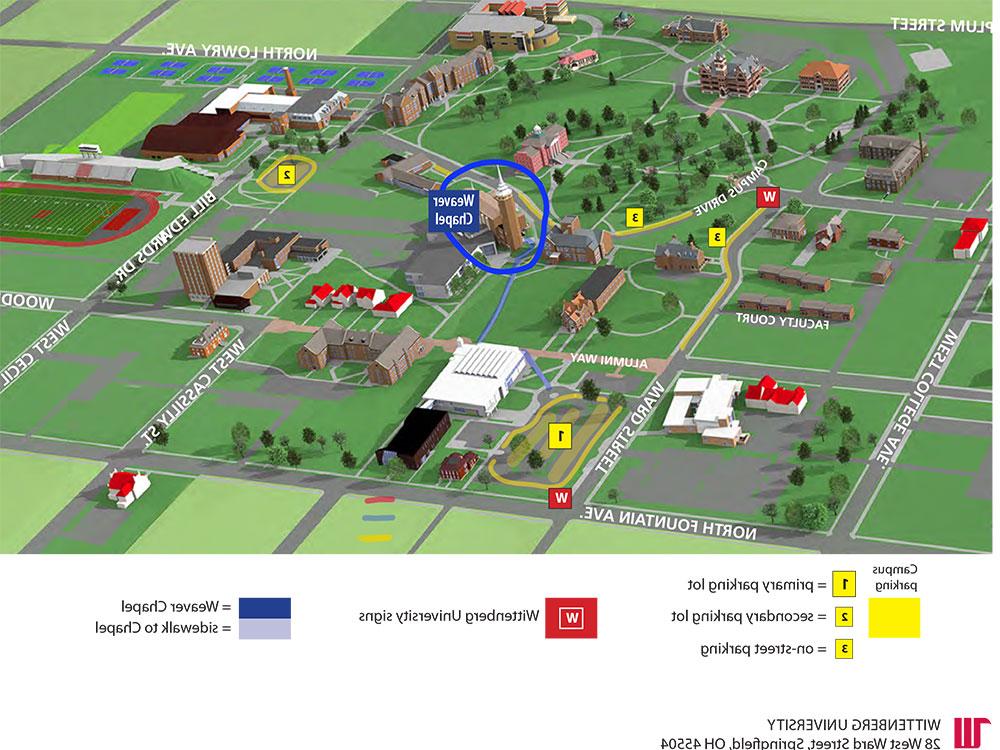 Campus Map With Parking Designations