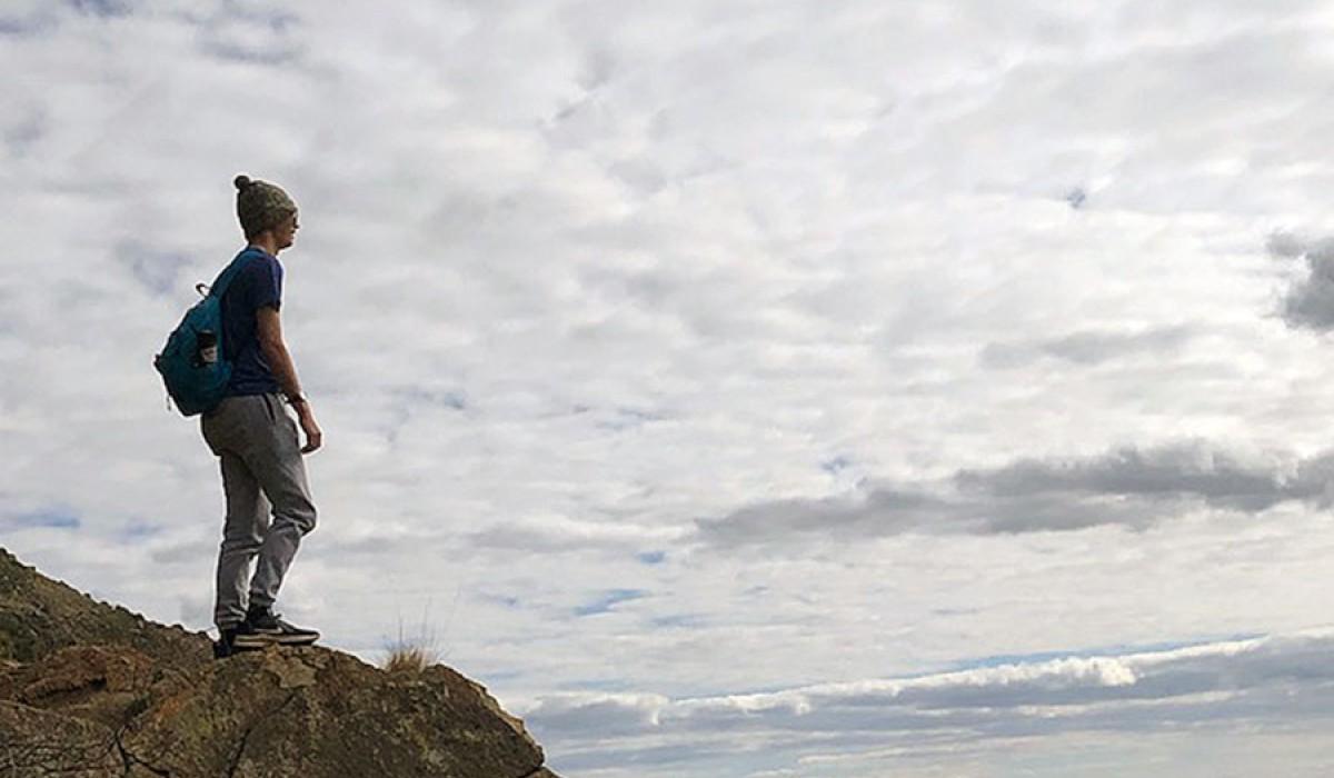 Wittenberg Student on Lesotho Hilltop